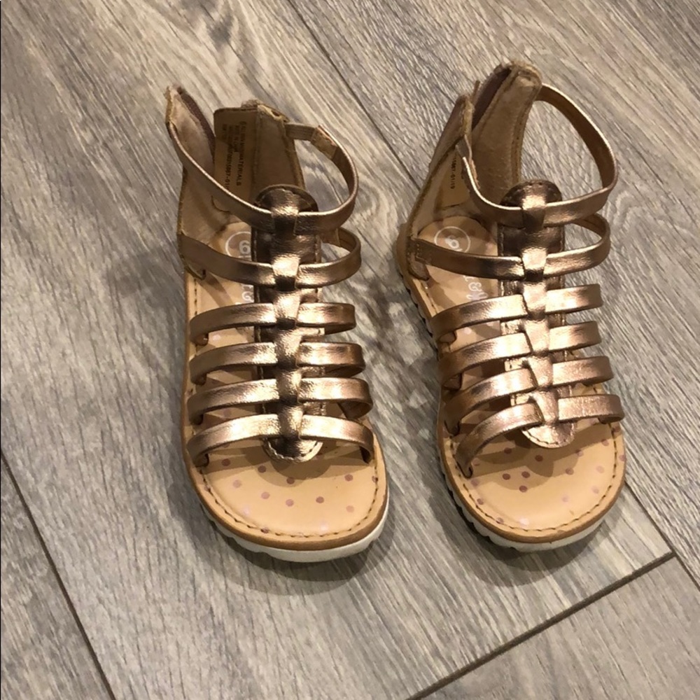 Gold gladiator toddler sandals
